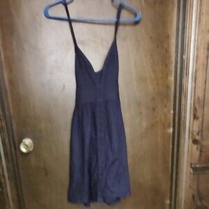 Roxy women's dark blue spaghetti strap dress nwt